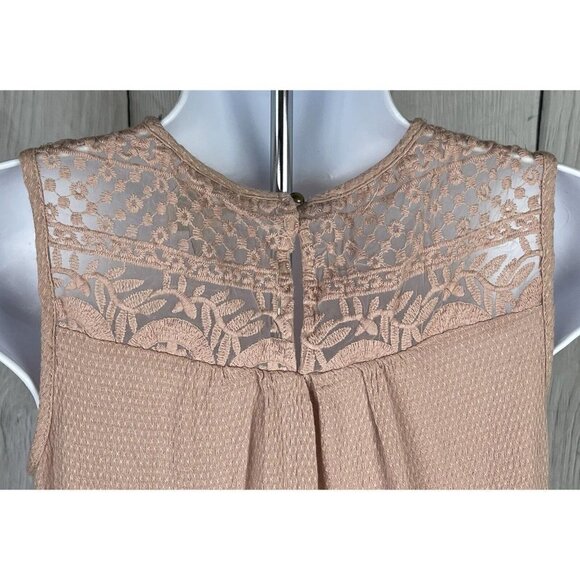 Knox Rose Womens XS Sleeveless Embroidered Top Pink Dusty Rose - Picture 5 of 8